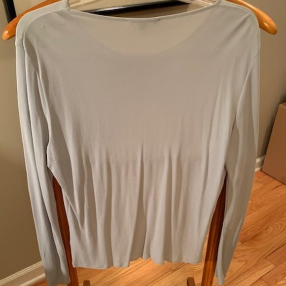 *HP* Beautiful Anne Klein pale blue silk blouse - Picture 2 of 8